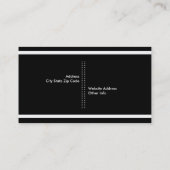 Carte De Visite Caméra photographe noir, blanc attirant l'oeil (Dos)