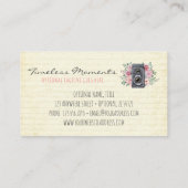 Carte De Visite Caméra photographique vintage Photographe rustique (Dos)