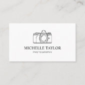 Carte De Visite Caméra professionnelle de photographie simple Code (Devant)