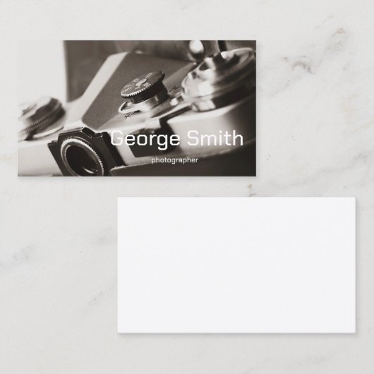 Carte De Visite Caméra rétro (Devant / Derrière)