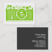 Carte De Visite Caméra russe - Martian Green en blanc (Devant / Derrière)