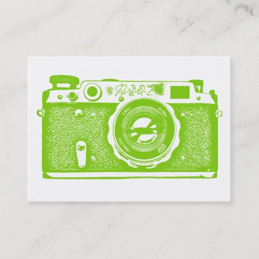 Carte De Visite Caméra russe - Martian Green en blanc (Devant)