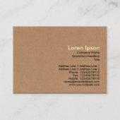 Carte De Visite Caméra russe - Noir sur Tex Carton (Dos)