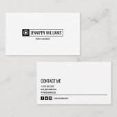 Carte De Visite Camera Shutter Logo Minimaliste photographe (Devant / Derrière)