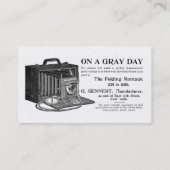 Carte De Visite Caméra Vintage du photographe (Dos)