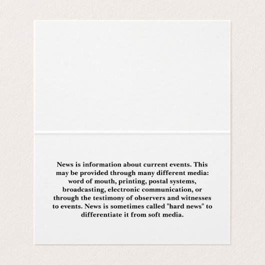 Carte De Visite Caméraman sur Studio Set (Intérieur déplié)