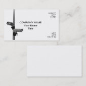 Carte De Visite caméras de sécurité sur le poteau (Devant / Derrière)