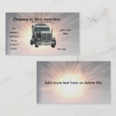 Carte De Visite Camion (Devant / Derrière)