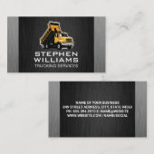 Carte De Visite Camion à benne de construction | Bâtisseurs (Devant / Derrière)