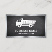 Carte De Visite Camion à benne pour la construction de tableau noi (Devant)