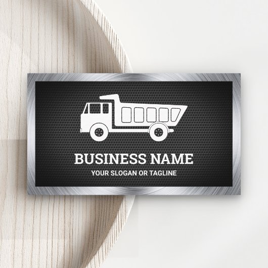 Carte De Visite Camion à benne pour le transport de constructions