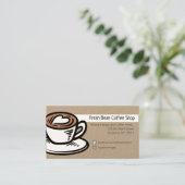 Carte De Visite Camion à café mobile personnalisé (Debout devant)