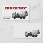 Carte De Visite Camion à ciment (Devant / Derrière)