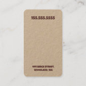 Carte De Visite Camion à glace (Dos)