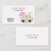 Carte De Visite Camion à glace couleur blanc (Devant / Derrière)