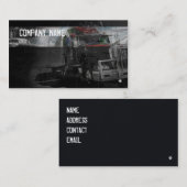 Carte De Visite camion américain rouge (Devant / Derrière)