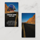 Carte De Visite Camion américain sur la route de rotation (Devant / Derrière)