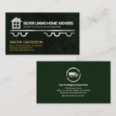 Carte De Visite Camion Argent Carrier Home Logistic Mover (Devant / Derrière)