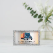 Carte De Visite Camion Big Rig | Bordure de grille d'acier | Trans (Debout devant)