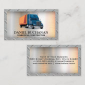 Carte De Visite Camion Big Rig | Bordure de grille d'acier | Trans (Devant / Derrière)