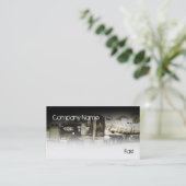 Carte De Visite camion blanc dans le noir (Debout devant)