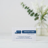Carte De Visite Camion bleu (Debout devant)