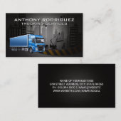 Carte De Visite Camion bleu | 18 Routeur | Site de construction (Devant / Derrière)