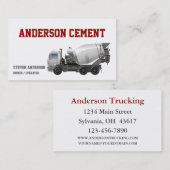 Carte De Visite Camion ciment (Devant / Derrière)