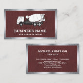 Carte De Visite Camion-ciment Faux Brown en béton (Devant / Derrière)