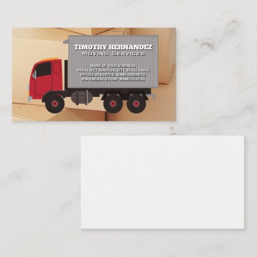 Carte De Visite Camion | Coffret (Devant / Derrière)