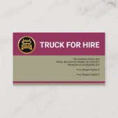 Carte De Visite Camion Colonnes Rétro Pour Chauffeur De Location (Dos)