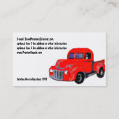 Carte De Visite Camion d'Américain de réparation d'automobile (Dos)