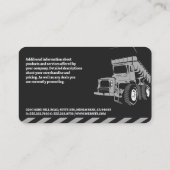 Carte De Visite Camion de chantier | Outils à main (Dos)