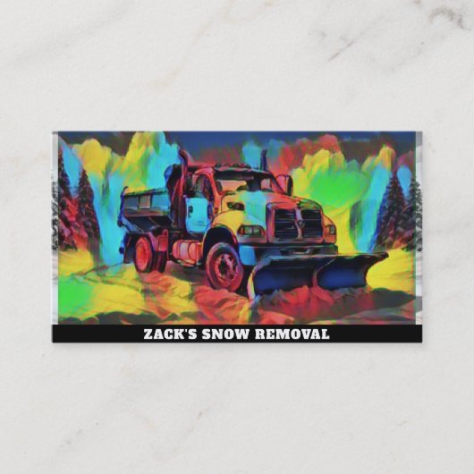 Carte De Visite *~* Camion de chasse à neige artistique AP74 (Devant)