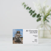 Carte De Visite Camion de ciment au chantier de construction (Debout devant)