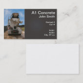 Carte De Visite Camion de ciment au chantier de construction (Devant / Derrière)