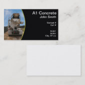 Carte De Visite Camion de ciment au chantier de construction (Devant / Derrière)