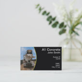Carte De Visite Camion de ciment au chantier de construction (Debout devant)