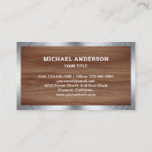 Carte De Visite Camion de ciment Mixer de grain de bois Brown (Dos)