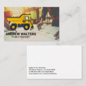 Carte De Visite Camion de construction | Architecte (Devant / Derrière)