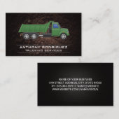 Carte De Visite Camion de construction | Jetée (Devant / Derrière)