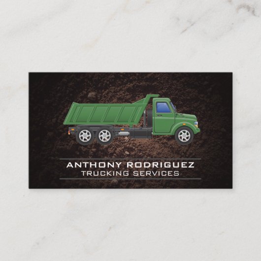 Carte De Visite Camion de construction | Jetée (Devant)