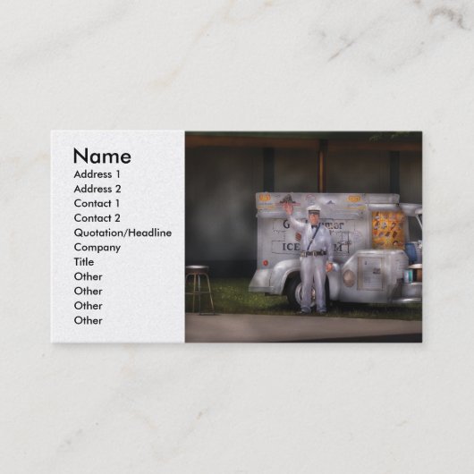 Carte De Visite Camion de crème glacée - nous vendons la crème (Devant)