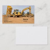 Carte De Visite camion de déchargement et backhoe (Devant / Derrière)