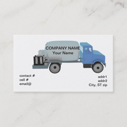 Carte De Visite Camion de distribution de propane (Devant)
