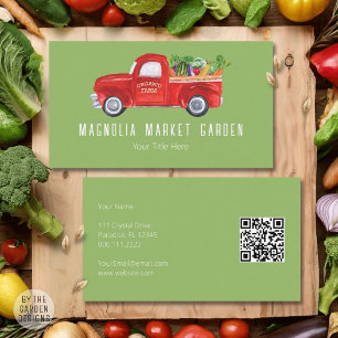 Carte De Visite Camion de ferme biologique légumes marché de produ