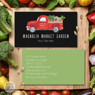 Carte De Visite Camion de ferme biologique légumes marché de produ