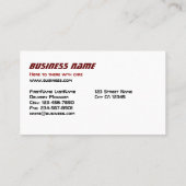 Carte De Visite Camion de livraison (Dos)