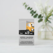 Carte De Visite Camion de livraison | Acier de plaque de diamant (Debout devant)