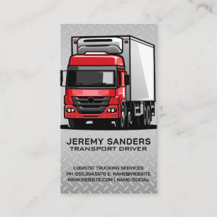 Carte De Visite Camion de livraison rouge Transport de marchandi